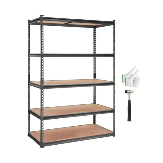 Opbergrek - Opbergkast - Opbergrek metaal - Opbergrekken - Opbergkasten - 5 lagen - 12 x 30 x 60inch - voor Keuken Woonkamer Magazijn Bloemenstandaard