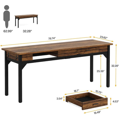 Bureau – Werkplek – Schrijftafel – Computertafel – Studieplek – Ruim Werkblad 160x70 cm – Stevig En Duurzaam Ontwerp