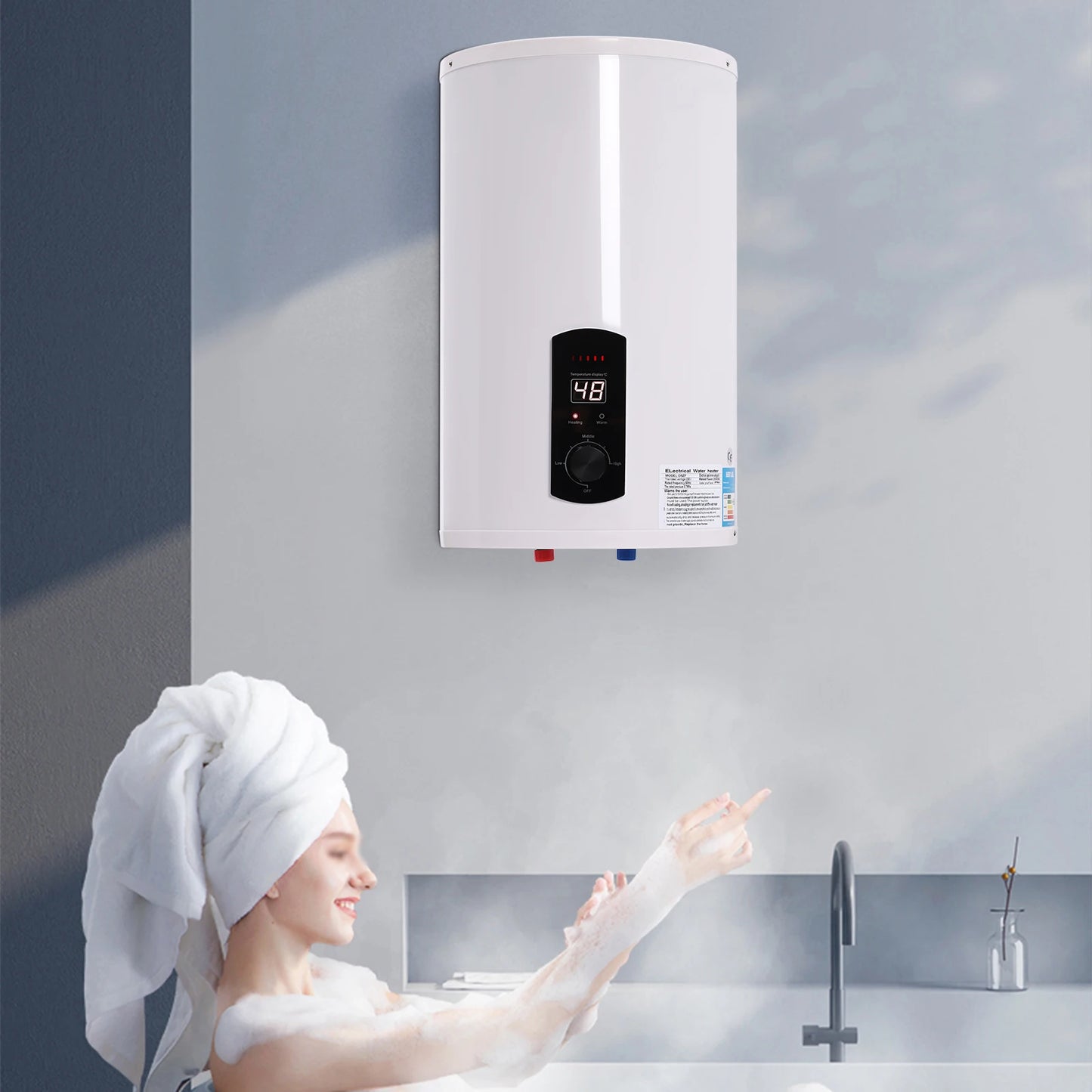 Elektrische Boiler – Waterverwarmer – Boiler – Warmwaterboiler – Elektrische Watertank – 30 Liter – 2000W Snelverwarming – Digital Temperatuurregelaar