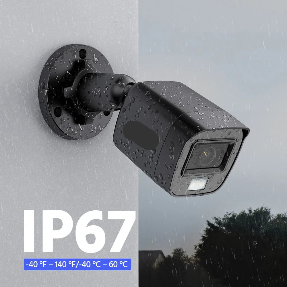 Beveiligingscamerasysteem - 5MP Camera - 8-Kanaals - Openlucht - Buiten - CCTV camerasysteem - IP67  Waterdichte - Bewakingscamera - Beveiligingscamera - Dual Light PIR Detectie – H.265+ DVR Recorder zonder HDD - 4 stuk - Wit - QUORE