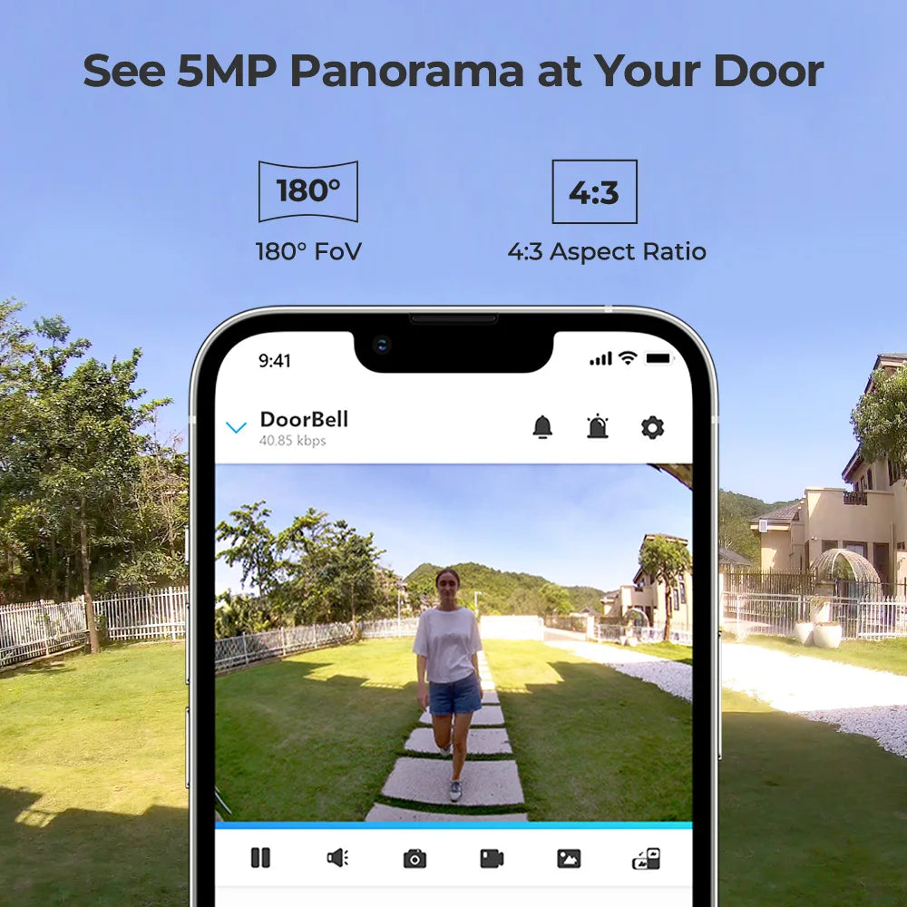 Reolink Simme video deurbel met camera - Video deurbel draadloos met wifi- Slimme deurbel - QUORE