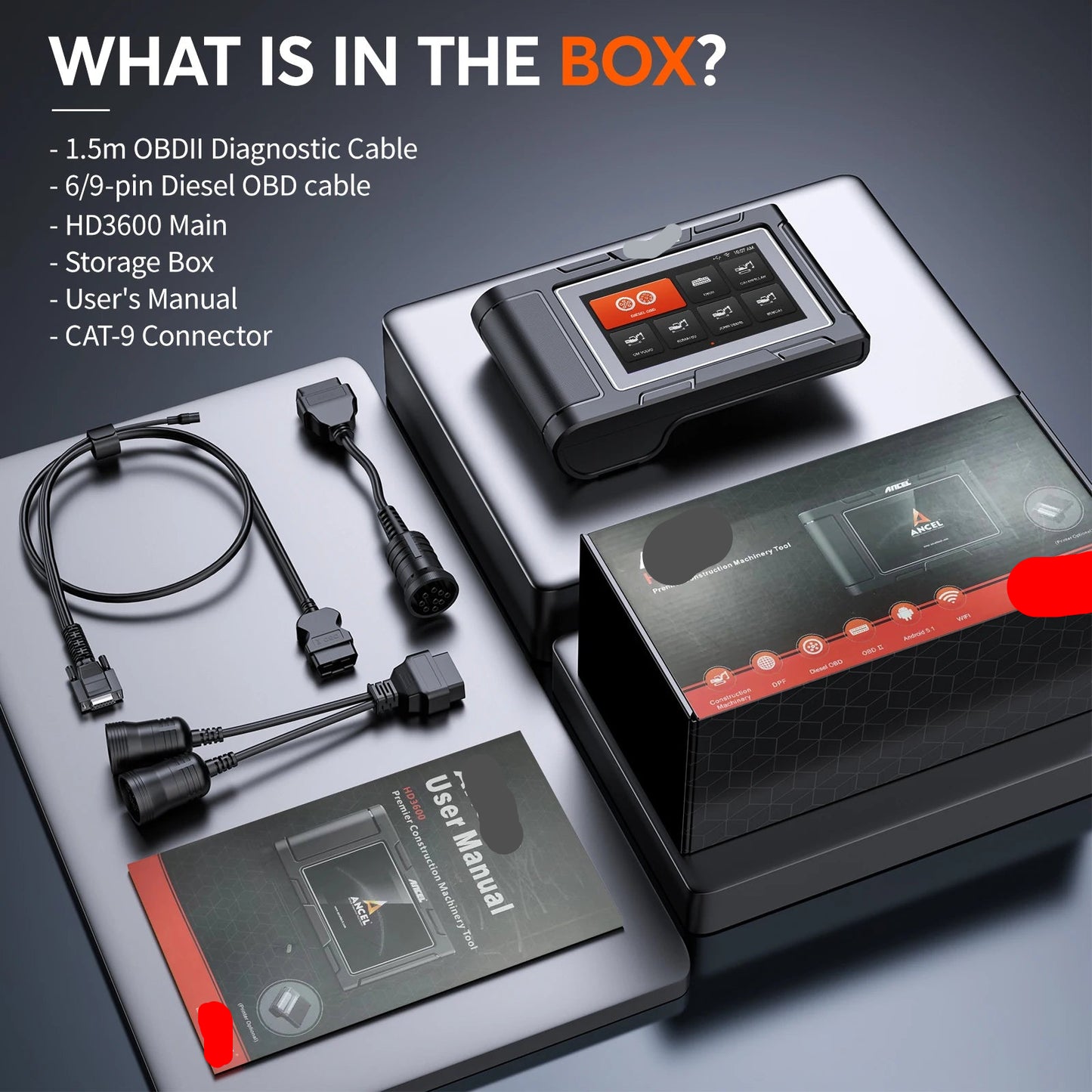 Diagnosetool Zware Machines – Scanner – Diagnosescanner – Diagnosticatool – Diagnosescanner – 5" Touchscreen – D-P-F Regeneratie