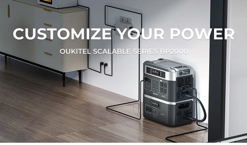 Mobiele Power Station – Draagbare Accu – Noodstroom Generator – Camping Accu – UPS Functie – 2048Wh Capaciteit – 2200W Pure Sinusgolf