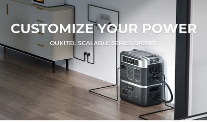 Mobiele Power Station – Draagbare Accu – Noodstroom Generator – Camping Accu – UPS Functie – 2048Wh Capaciteit – 2200W Pure Sinusgolf