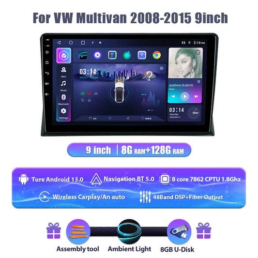 Digitaal Dashboard VW T5 – Lcd Display – Cockpitpaneel – Multimedia Dashboard – Android Dashboard – 12,3 Inch HD IPS Scherm – Plug & Play Installatie