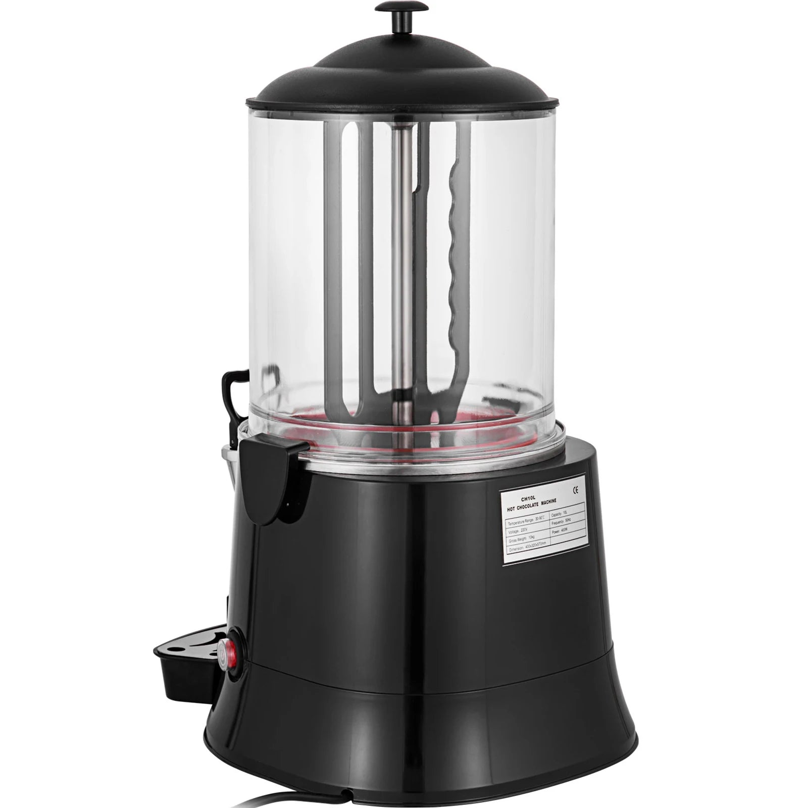 Elektrische Warme Chocolademelk Maker – Warme Drankmachine – Melkverwarmer – Automatische Roerder – 10L Capaciteit – 400W Vermogen - QUORE