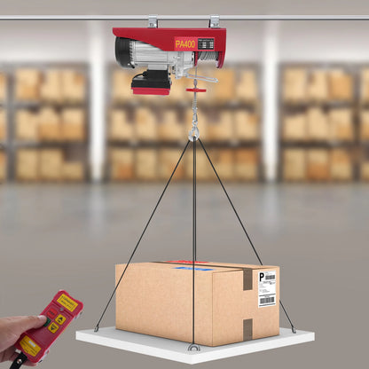Elektrische Takel – Elektrische Kraan – Hefmachine – Takelset – Hijskraan – Rood – 850W Krachtige Motor – Draadloze Afstandsbediening Tot 80 Meter