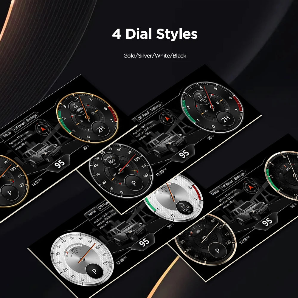 12,3 Inch Digitaal Dashboard – LCD Instrumentenpaneel – Virtuele Cockpit – Auto Display – Dashboard Upgrade – HD 1920x720 Resolutie – Plug & Play Installatie – Anti-Glare Scherm