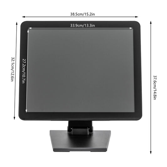 Interactieve 17 Inch Touchscreen Monitor – Capacitive Touchscreen – 10-Punts Touch – Vesa Compatibel – Hdmi Usb Vga – Lichtgewicht Abs Behuizing – Kantelbaar Scherm