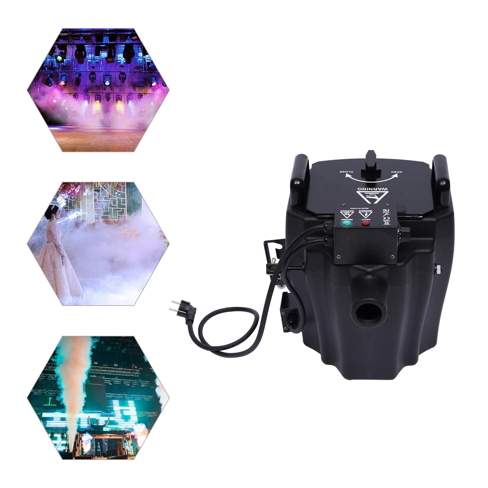 Droogijs Machine – Rookmachine – Rookgenerator – Podiumeffect – Evenementenmachine – 3500W Vermogen – 5 Kg Droogijs Capaciteit - QUORE