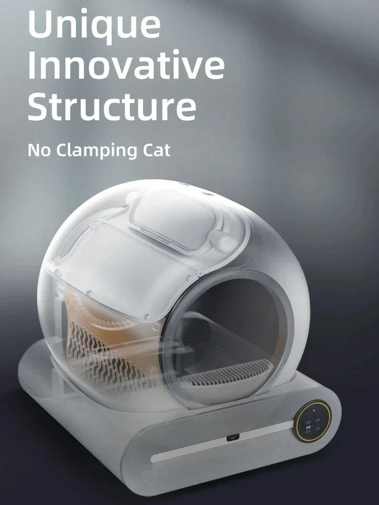Automatische Kattenbak – Slimme Kattenbak – Zelfreinigende Bak – Geurbestrijding – 65 Liter – App-Bediening