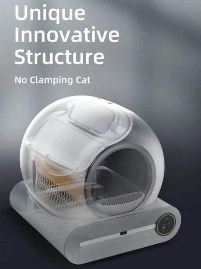 Automatische Kattenbak – Slimme Kattenbak – Zelfreinigende Bak – Geurbestrijding – 65 Liter – App-Bediening