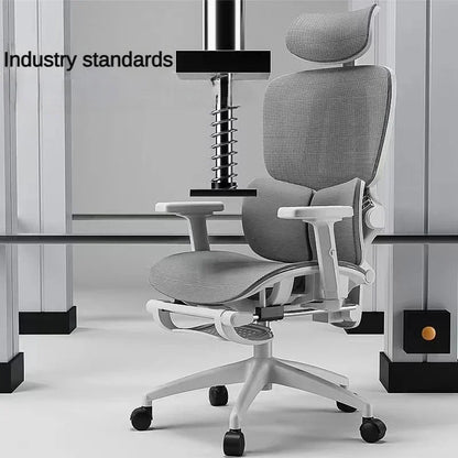 Bureaustoel - Gaming Stoel - Ergonomische Bureaustoelen - Gamestoel - Hoge Rugleuning, Mesh Design & Verstelbare Lendensteun – Zwart Frame/Zwart