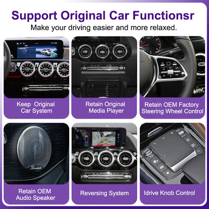 Draadloze CarPlay Adapter – Android Auto Interface – Bluetooth Connectie – Auto Multimedia Oplossing – NTG 6.0 Variant – Eenvoudige Installatie – Ondersteunt AirPlay & MirrorLink