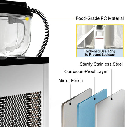 Slushymachine – Slushmachine – Granita Maker – Ijskoude Drankjes – 6 Liter Capaciteit – 230W Compressor