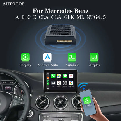 Draadloze Apple CarPlay Retrofit Box – Android Auto Interface – Multimedia Adapter – Smart Connectivity Upgrade – Voor Mercedes NTG 4.5 Becker – Eenvoudige Installatie – Originele Bediening Behouden