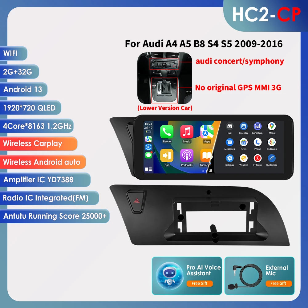 Android 13 Autoradio – Multimedia Speler – GPS Navigatie – Draadloze Connectiviteit – 2DIN Touchscreen – 6GB RAM & 64GB Opslag – 4G-LTE & WiFi – Canbus Integratie
