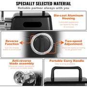 Elektrische Gehaktmolen - Voor alle soorten Vlees - Vleesmolens - worstenmaker - Keukenmolenmachine - 2 Messen 3 Maalplaten - 575W - 193 r/min - 419LBS/H - Zwart