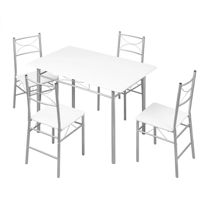 WOLTU Dining Table with 4 Chairs Dining Set for 4 Seat Metal Frame Kitchen Table Rectangular Dining Table Dining Room Furniture