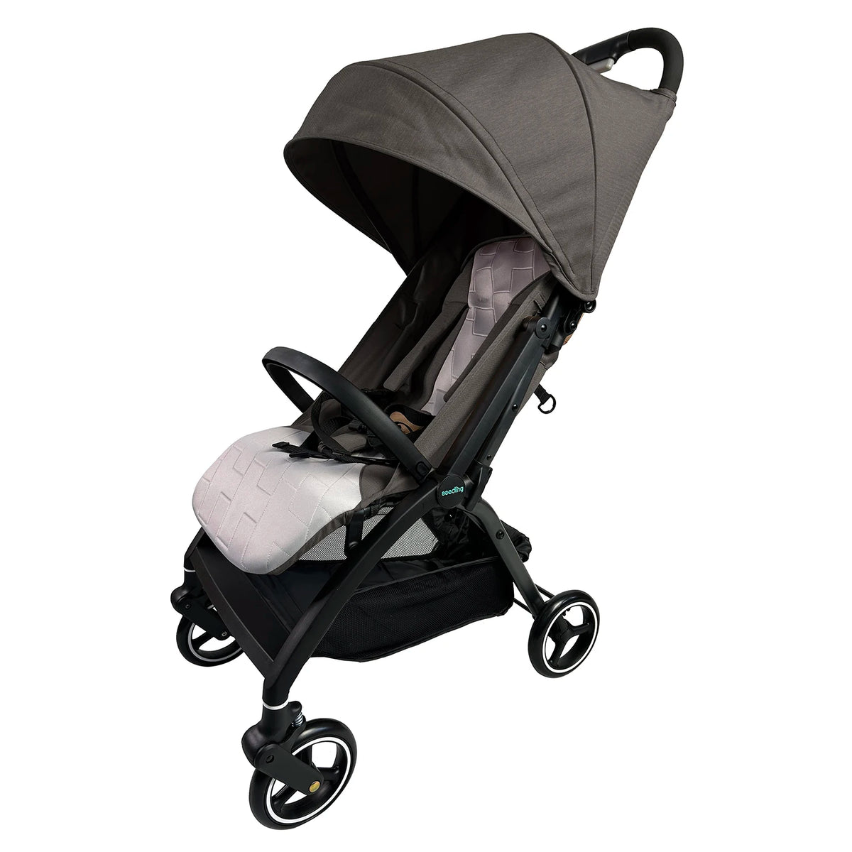 kinderwagen - Jogging buggy - Runner - Lichtgewicht kinderwagen - Baby kinderwagen - Kinderwagen - Automatisch zelf opvouwbaar - Reiskinderwagen voor vliegtuig - Opvouwbaar met één hand - Kinderwagen voor peuters - Grijs