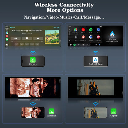 Draadloze CarPlay Module – Android Auto Interface – Multimedia Adapter – Smartphone Integratie – Bluetooth Wifi – Camera Ondersteuning – Eenvoudige Installatie – Veilig Navigeren