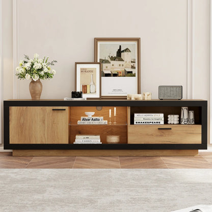 TV-Meubel – TV-Kast – Entertainmentmeubel – Tv-Stand – LED-Verlichting Met Smartphonebediening – Geschikt Voor Tv’s Tot 70 Inch - QUORE