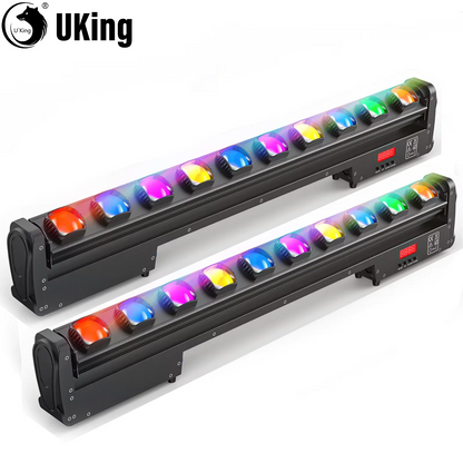 RGBW LED Moving Head Spotlights – DJ Verlichting – Podiumlampen – Feestverlichting – Disco Lights – Set van 2 met EU-Stekker – 250W Krachtige RGBW LEDs – 2° Scherpe Lichtbundel - QUORE