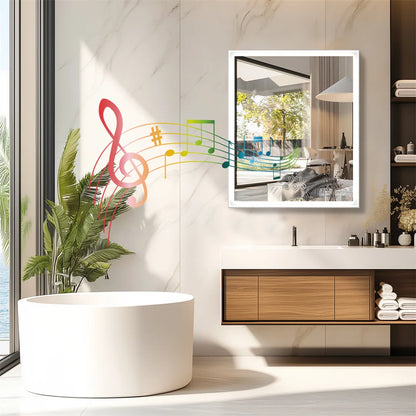 Spiegelkast – Badkamerkast – Wandkast – LED Spiegel – Bluetooth Speakers – Anti-Condens – Waterbestendig Aluminium - 60 x 70 cm