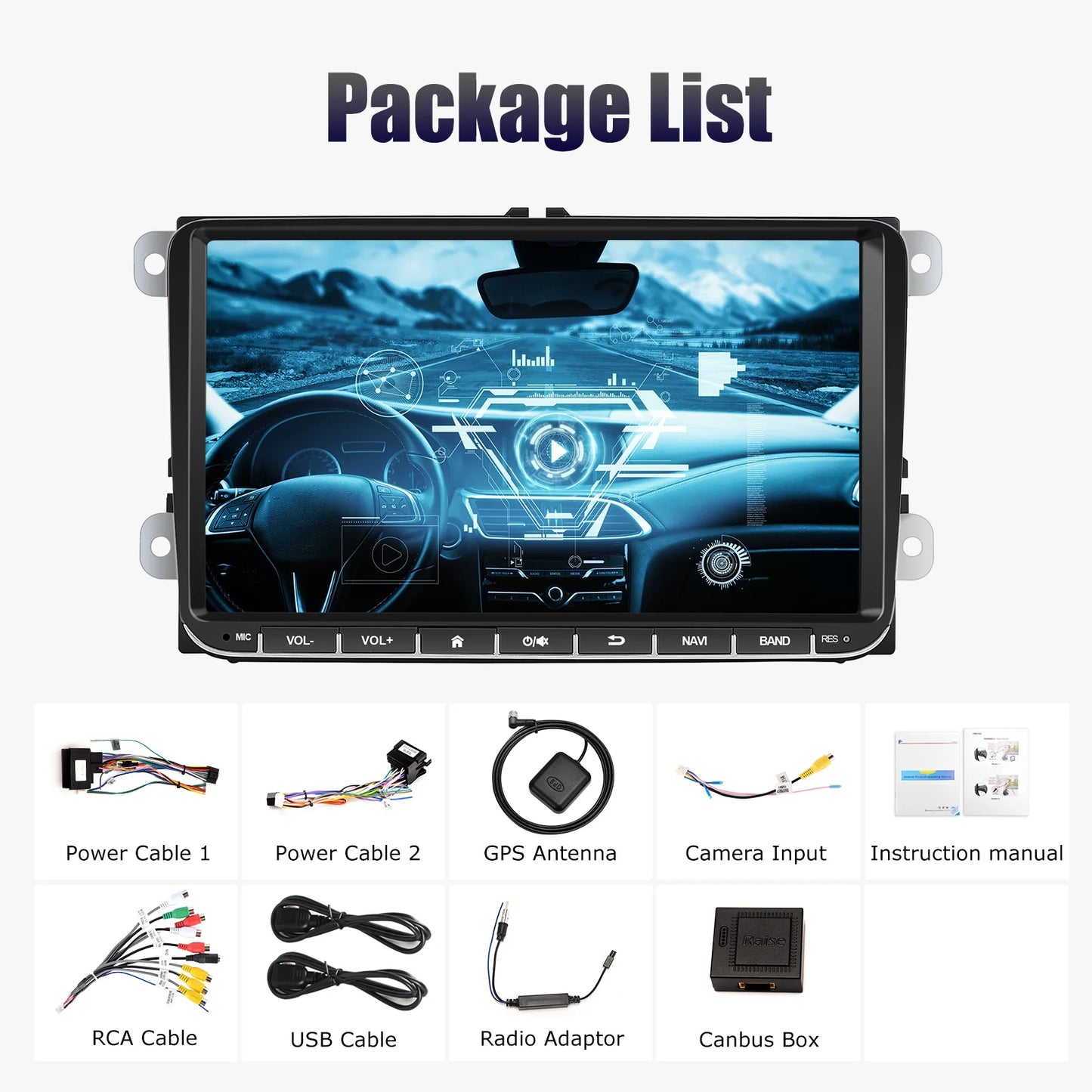 ESSGOO Android 14 Car Radio Carplay 6+128G For Volkswagen Passat b6 b7 golf 5 6 Polo Jetta Skoda Car Multimedia Player GPS WiFi