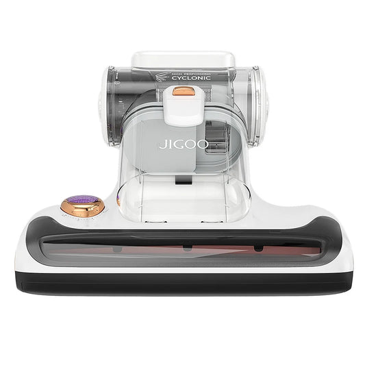 Dual-Cup Smart - Anti-Mite Cleaner Bed Vacuum - 700W - 15KPa Suction Power - Dust Mite Sensor - UV Light - Ultrasonic Tech - 99.99% Mite Removal - White