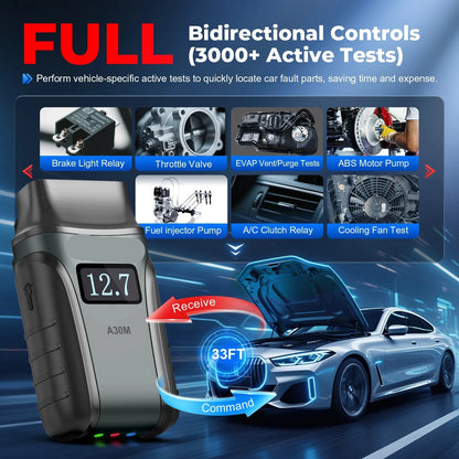 Draadloze OBD2 Scanner – Autodiagnose Tool – Foutcode Lezer – Bluetooth Scanner – 85+ Merken – Volledige Systeemdiagnose – Onderhoudsfuncties