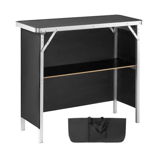 Bartafel - Tafel - Bartafel Keuken - Bartafels - Opvouwbaar - meer dan 55 inch - voor Party Picknick Tentoonstelling - Inclusief Draagtas Opbergplank & Rok - QUORE