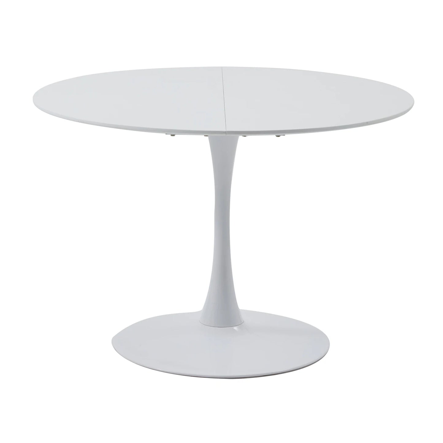 Ronde Eettafelset – Eettafel Met Stoelen – Tafel En Stoel Set – Diningset – Keukenmeubel – Wit Zwart – Massief Hout – 110 cm Diameter