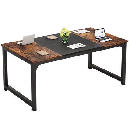 Bureau – Werkplek – Computerbureau – Schrijftafel – Studiebureau – 180 Cm Breed – E1 Spaanplaat Metalen Poot - QUORE