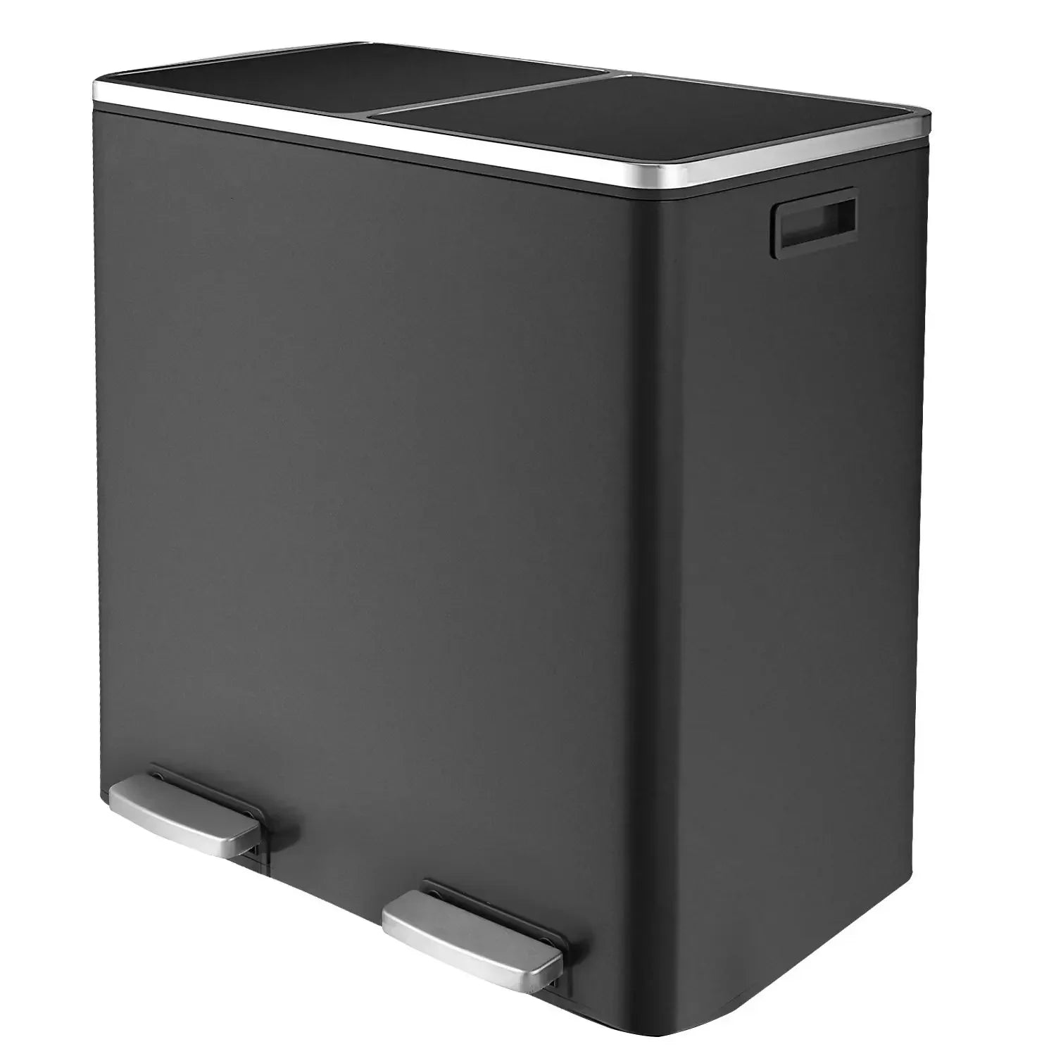 Prullenbak – Afvalbak – Vuilnisbak – Afvalcontainer – 60 Liter – Roestvrij Staal – Soft-Close Deksel - QUORE