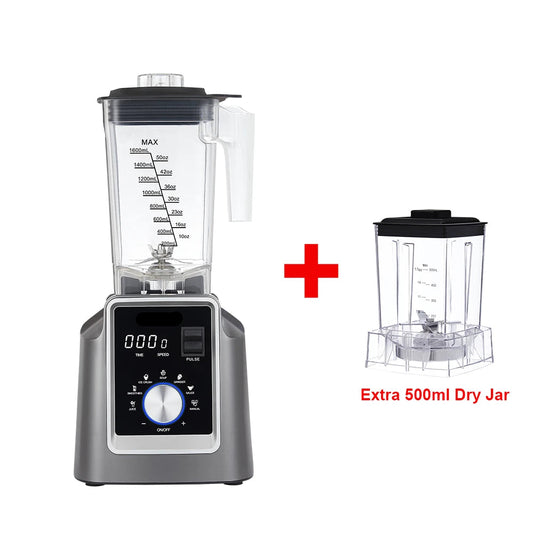 Blender - 2200W - Foodprocessor - Krachtige Keukenblender - 6 Automatische Programma’s - 2L BPA-vrije Kan - Voor Smoothies - Soepen - IJshakken -