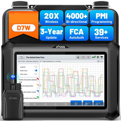 Auto Diagnose Scanner – OBD2 Diagnosetool – ECU Programmer – Autosleutel Programmeerder – Bluetooth Diagnoseapparaat – 7 Inch Touchscreen – WiFi & Bluetooth Verbinding - QUORE