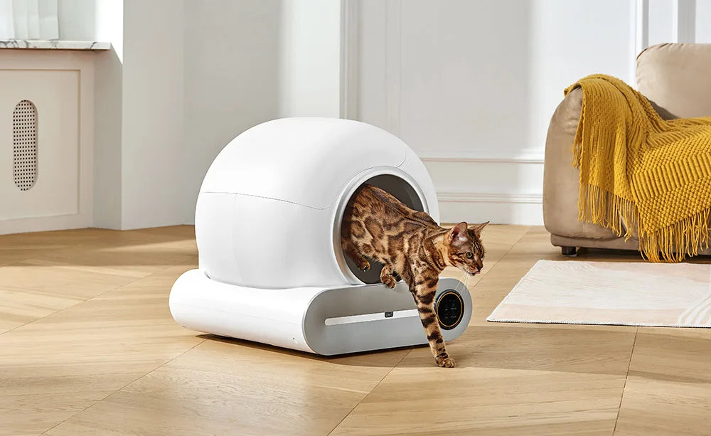 Volledig Automatische Kattenbak – Slimme Kattenbak – Zelfreinigende Kattenbak – Geurvrij – 60 Liter Inhoud – Werkt Op 12V