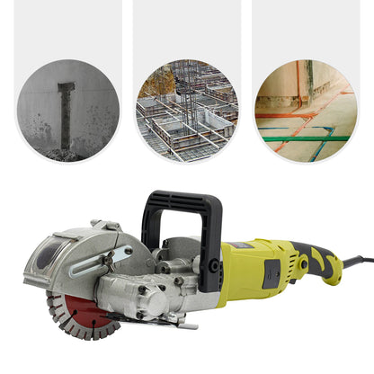 Muurfrees - Muurfrees Sleufmachine - Betonfrees - Betonsnijder - Elektrisch - Cirkelzaag - 4000W - Waterkoeling - In Diepte - en Breedte Instelbaar - Groeffrees - Voor Muur & Wand