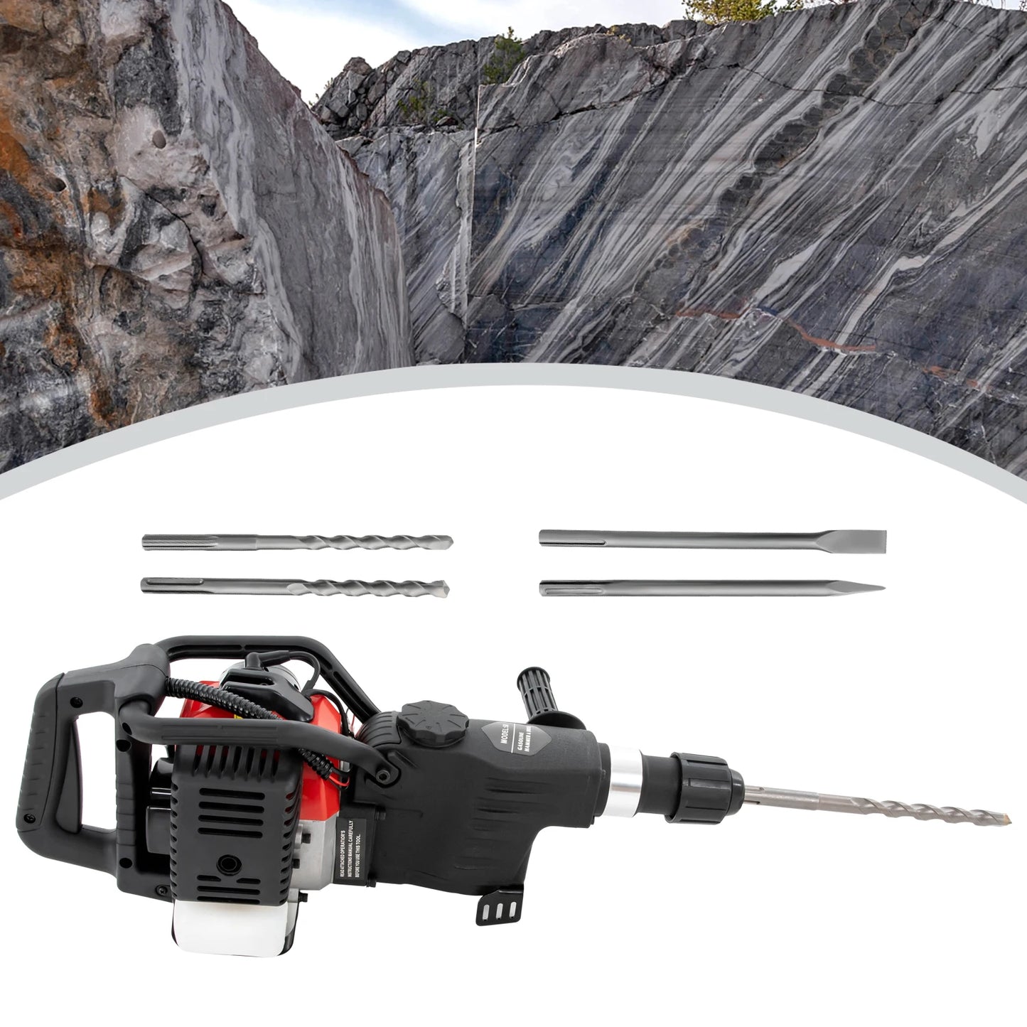 Afbraamhamer – Sloophamer – Breekhamer – Boorhamer – Slaghamer – 1000W Motor – 30 Joule Impactenergie