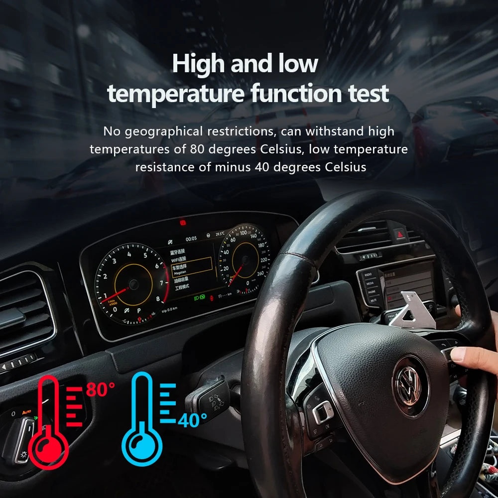 Digitaal Dashboard – LCD Dashboard – Digitaal Instrumentenpaneel – Auto Display – Virtuele Cockpit – 12,3 Inch HD Scherm – Plug & Play Installatie