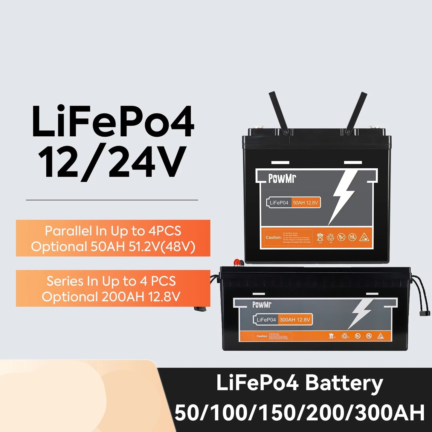 LiFePO4 Accu – Lithium Batterij – Energieopslag – Deep Cycle Accu – Lithium Ijzerfosfaat Accu – 100Ah 25,6V – Langdurige Levensduur – Geavanceerde Beveiliging