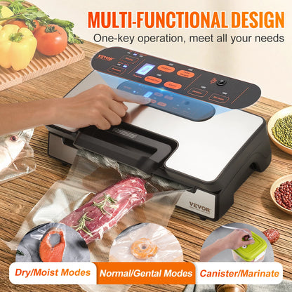Vacuümmachines - Vacuümapparaat  - Vacumeermachine - Vacumeermachine Foodsaver - Foodsaver - 130W - 90Kpa -  Inclusief 10 Vacuümzakken - QUORE