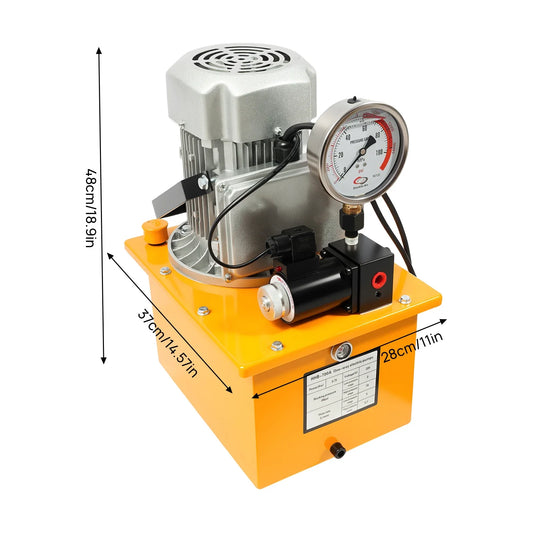 Elektrische Hydraulische Pomp – Hydraulische Drukpomp – Hydraulische Oliepomp – Elektrische Pomp – 750W Koperen Motor – 7L Tankcapaciteit