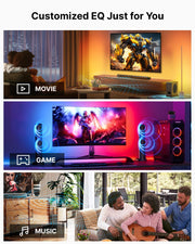 Soundbar - 2-in-1 - 4.1ch Soundbar for TV - Stereo - BT 5.3 - 280W - 99dB - Detachable soundbar - Speakers - Speaker cables - Speaker - Black