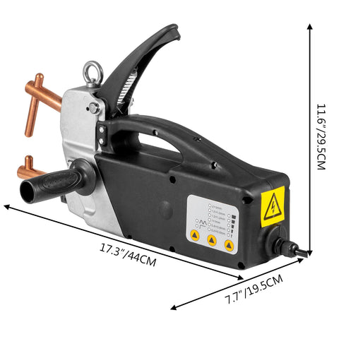 Vevor - Welding Machine - Electric Welder - Portable Electric Spot Welder - 2.0+2.0mm - Plastic Spot Welder - 25A - 400V - 120mm Belt Handle