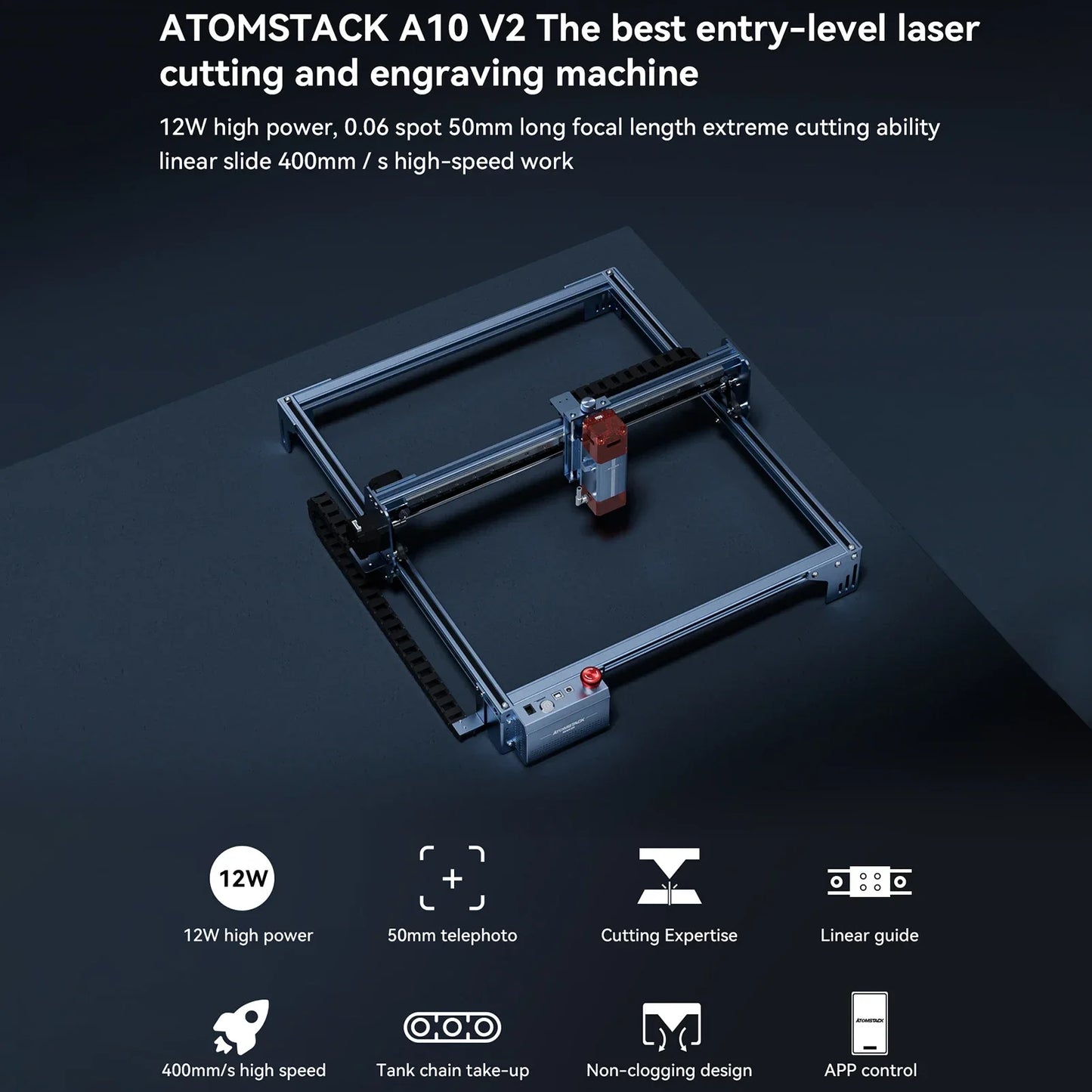 Laser Graveermachine – Laser Graveur – Laser Snijder – Creatieve Laser – Hobby Laser – 400x400 Mm Werkoppervlak – 10-12W Vermogen