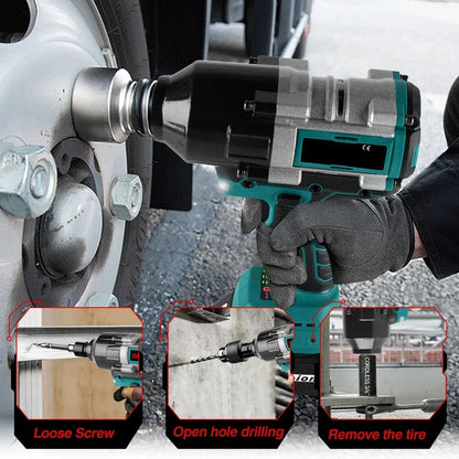 Slagmoersleutel - met Accu - Slagschroevendraaier - Brushless - 3100Nm Draadloze - 3/4 Inch - Elektrische Wrench - 18V Batterij - Handgereedschap - Zonder Batterij
