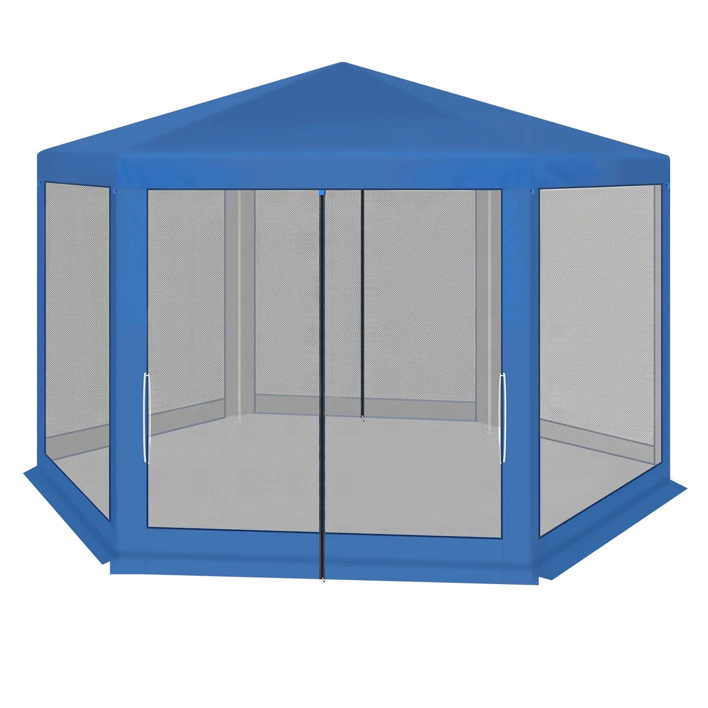 Tuinpaviljoen – Tuinkoepel – Tuintent – Schaduwdoek – Insectennet – 3.8x3.3 Meter – Waterafstotende 210D Oxford Stof - Blauw