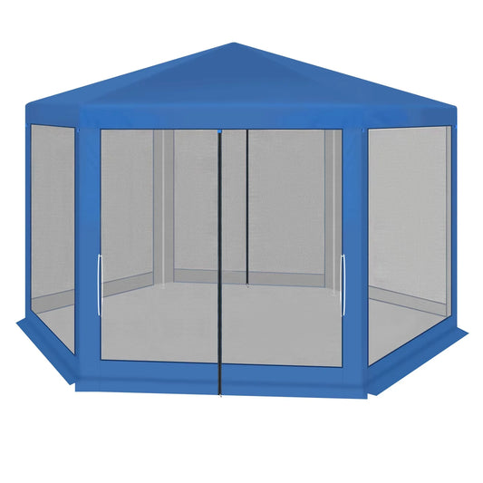 Tuinpaviljoen – Tuinkoepel – Tuintent – Schaduwdoek – Insectennet – 3.8x3.3 Meter – Waterafstotende 210D Oxford Stof - Blauw